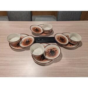 12pc Thomas Norby Montana Traditions Dinnerware - Plates & Bowls - Service for 4